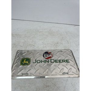 John Deere Tractor Silver Diamond License Plate Auto Tag Farm Truck Auto New